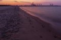 GdaÃâska, Poland, the Baltic Sea - Stogi Beach after sunset